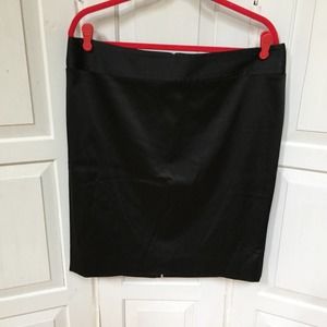 White House Black Market Black Satin Skirt